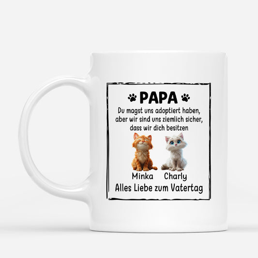 4878MGE1 du magst uns adoptiert haben katzen tasse personalisiert_ 4878MKYMD
