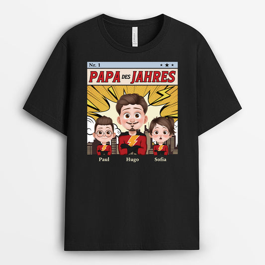 4899AGE1 papa des jahres t shirt papa personalisiert 4899A3GTB