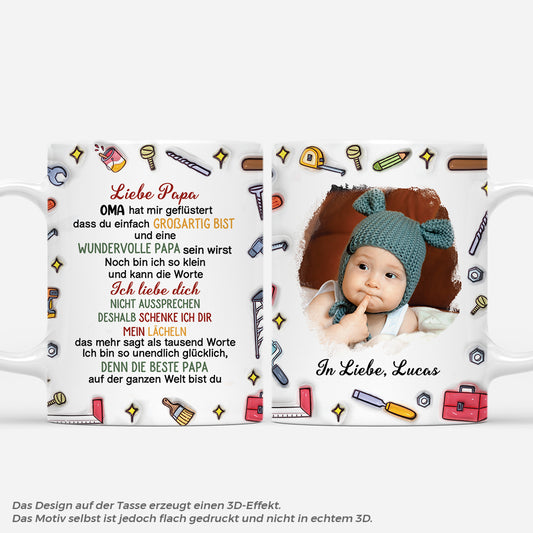 4917MGE1 3d druck effekt lieber papa baby werkzeug personalisierte tasse papa mit foto_ 4917M8M5B