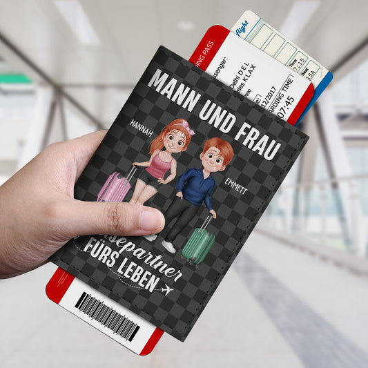 4955OGE2 mann frau reisepartner furs leben reisepasshulle personalisiert paar 4955O6MMA