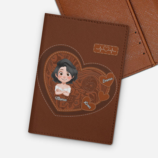 4962OGE1 mama herzen cartoon reisepasshulle personalisiert_ mama 4962O