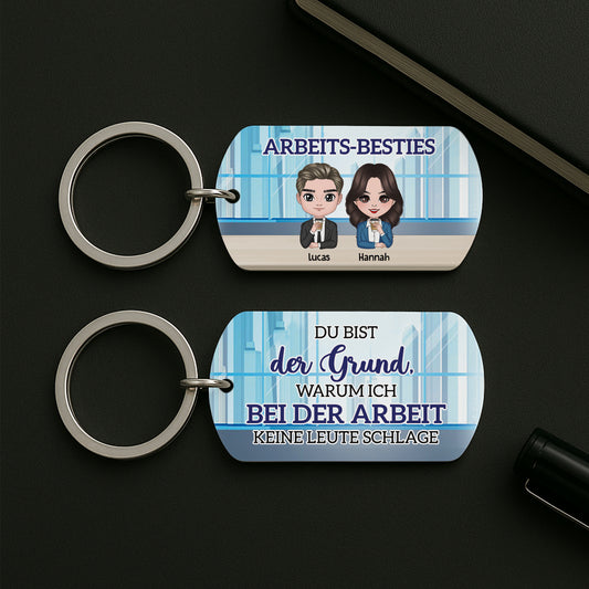 5006JGE2 arbeits besties aluminium schlusselanhanger personalisiert kolleginnen 5006J8KAO