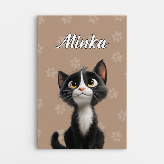 5032CGE1 katze pfoten personalisierte katze leinwand_ 5032CKK5D