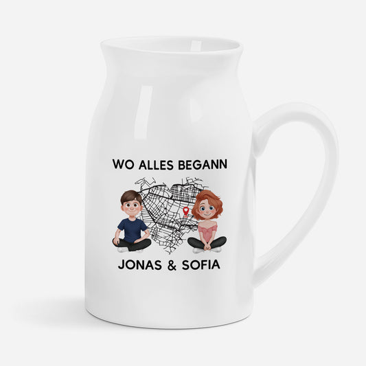 5037OGE1 wo alles begann cartoon keramik vase personalisiert_ paar 5037OT4MF