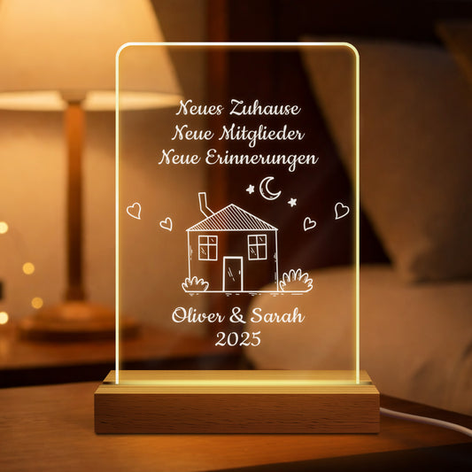 5039LGE1 neues zuhause neues abenteuer neue erinnerungen personalisiertes nachtlicht_ paar zum einzug 5039ltlngB