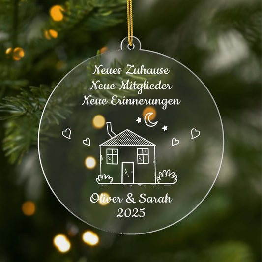 5039OGE1 neues zuhause neue mitglieder neue erinnerungen personalisierte acryl ornamente paar zum einzug 5039OTMNG