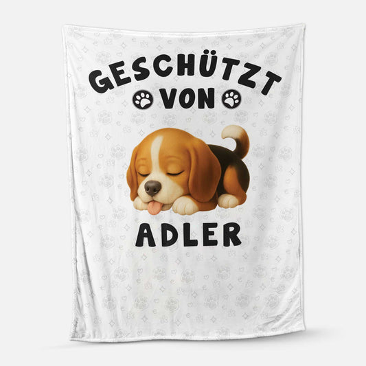 5041BGE1 geschutzt von kuscheldecke personalisiert_ hunde 5041B3GAC