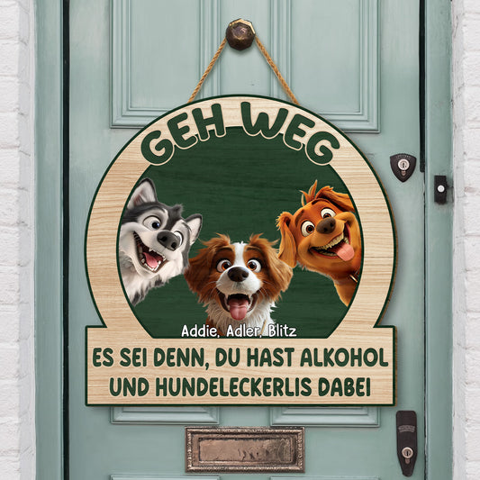 5044QGE2 lustiger spruch uber alkohol und hundeleckerlis holzschild personalisiert_ hunde 5044Q8YMC