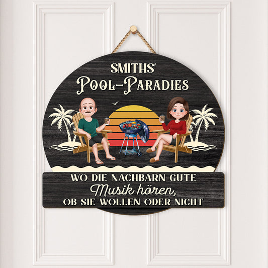 5054QGE2 holzschild fur die familie turschild holz personalisiert_ paar 5054QTLTG