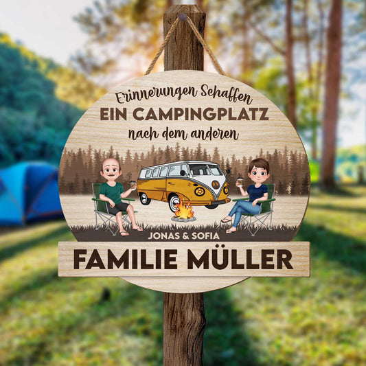 5055QGE2 erinnerungen schaffen turschild holz personalisiert_ paar camping 5055QTGAG