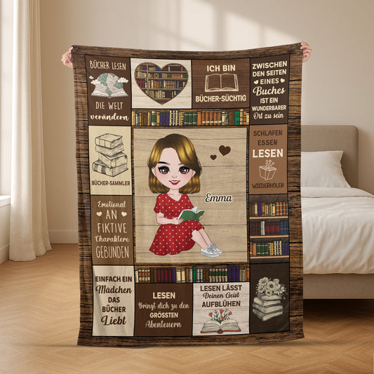5061BGE2 lesedecke bucherwurm kuscheldecke personalisiert_ bucherliebhaber 5061B6KTA