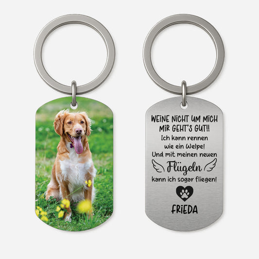 5065JGE1 weine nicht um mich schlusselanhanger hund personalisiert_ mit foto zur erinnerung 5065J6LND
