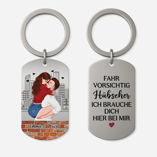 5067JGE1 fahr vorsichtig aluminium schlusselanhanger personalisiert paar_ 5067J6MNG