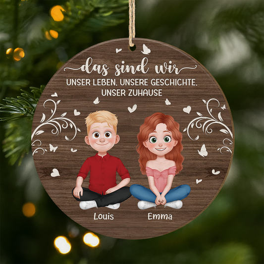 5091OGE1 unser leben unsere geschichte unser zuhause personalisierte_ 1 schicht holz ornamente paar 5091O8ZNG
