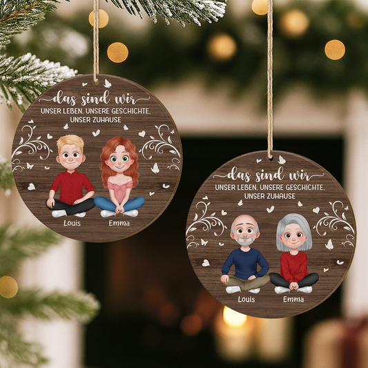5091OGE2 unser leben unsere geschichte unser zuhause personalisierte_ 1 schicht holz ornamente paar 5091O8ZNG