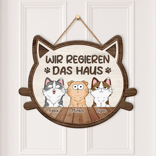 5094QGE2 wir regieren das haus holzschild personalisiert_ katzen 5094Q8ITD