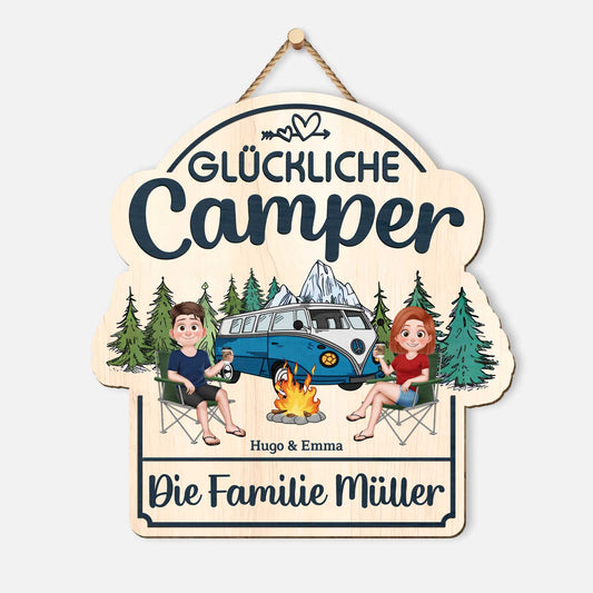 5106QGE1 gluckliche camper die erinnerungen schaffen holzschild personalisiert_ paar 5106QTKAG