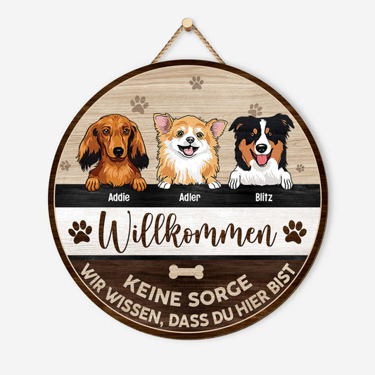 5133QGE1 willkommen keine sorge holzschild personalisiert_ hunde 5133QTKAC
