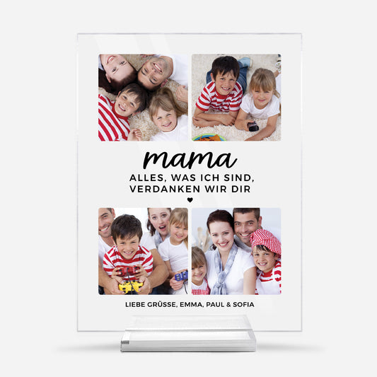 5137RGE1 mama danke fur alles personalisierte acryl plakette mama mit foto 5137RKUMA