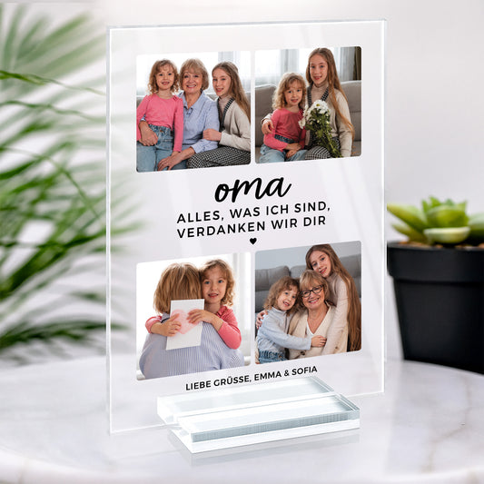 5137RGE2 mama danke fur alles personalisierte acryl plakette mama mit foto 5137RKUMA