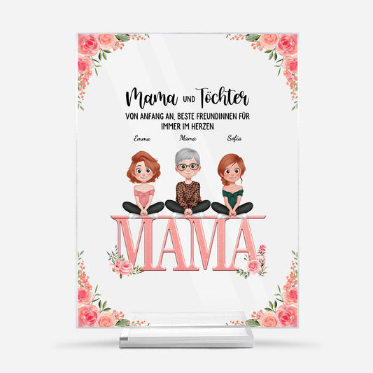 5140RGE1 oma mama erwachsene kinder personalisierte acryl plakette oma mama 5140RKMMA