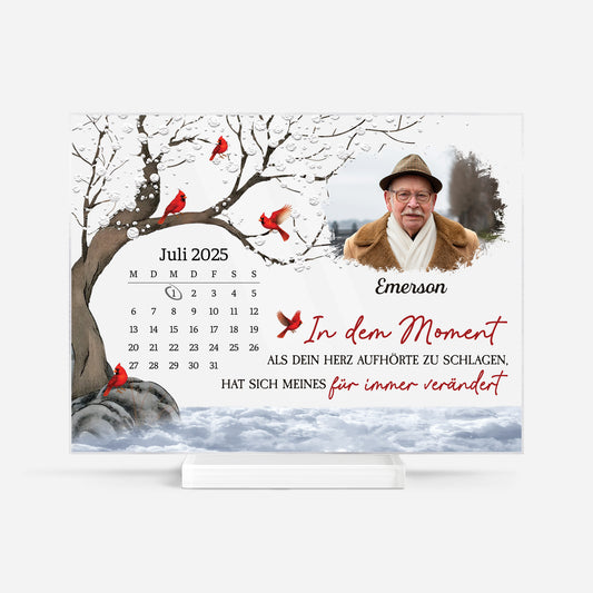 5142RGE1 als dein herz stillstand personalisierte acryl plakette mit stander papa mit foto zur erinnerung kalender 5142R86TB