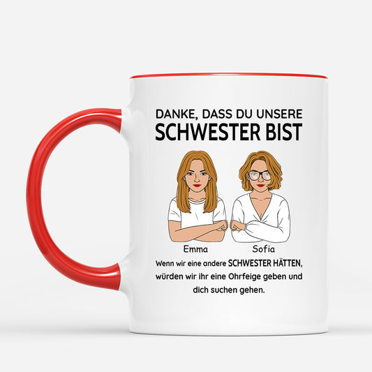 5145MGE2 danke dass du mein bruder bist personalisierte tasse geschwister lustig 5145MKGME