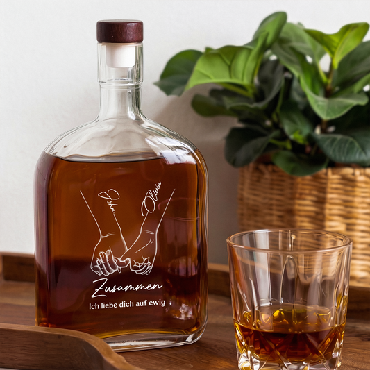 5150AGE2 vom ersten kuss bis zum letzten atemzug personalisierte whiskyflasche paar 5150aitfg