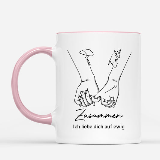 5150MGE2 von unserem ersten kuss bis zum letzten atemzug personalisierte tasse paar 5150MTLNG