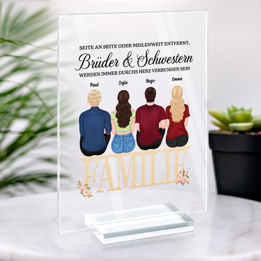 5152RGE2 bruder schwestern personalisierte acryl plakette familie 5152RTLMI