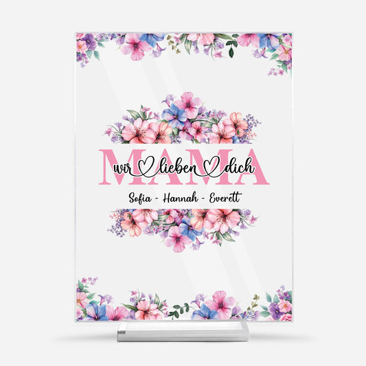 5156RGE1 mama ich liebe dich personalisierte acryl plakette mama 5156RKUAA