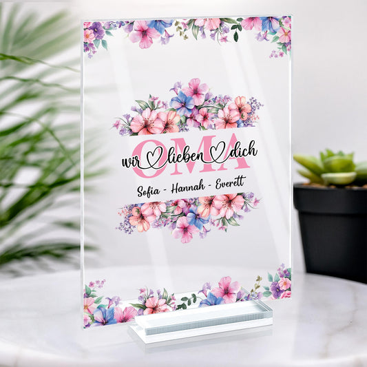 5156RGE2 mama ich liebe dich personalisierte acryl plakette mama 5156RKUAA