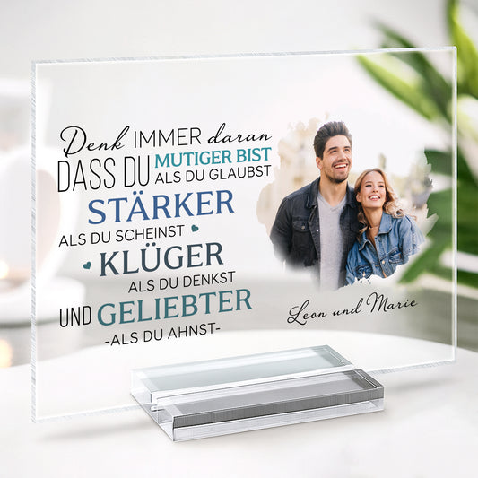 5163RGE2 du bist mehr als du glaubst personalisierte acryl plakette frau 5163R36ZA_3079d338 f422 49ce 91e8 ad5791134c77