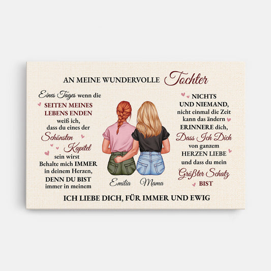 5182CGE1 an meine wundervolle tochter personalisierte leinwand mama 5182C6V5A