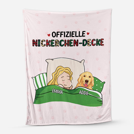 5185BGE1 offizielle nickerchen decke kuscheldecke personalisiert_ hunde schlafen 5185B
