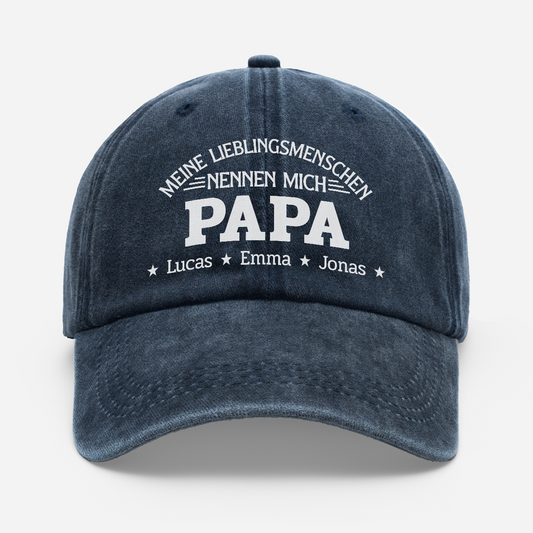 5201AGE1 meine lieblingsmenschen nennen mich mama washed cap personalisiert mama papa oma opa 5201aj8fnb