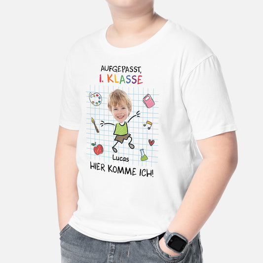 5218AGE2 kinder mit gesicht t shirt einschulung personalisiert_ 5218A36TK