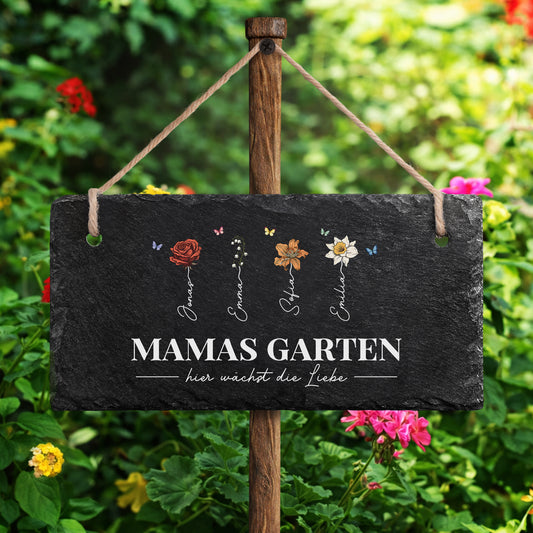 5249AGE2 omas garten blumen schiefer gartenschild personalisiert omamama 5249aetpta
