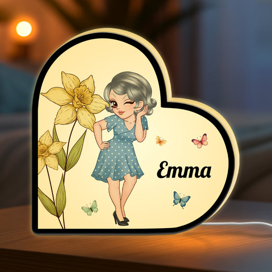 5262LGE2 frau und blumen personalisierte lightbox_ frauen 5262LTKTA