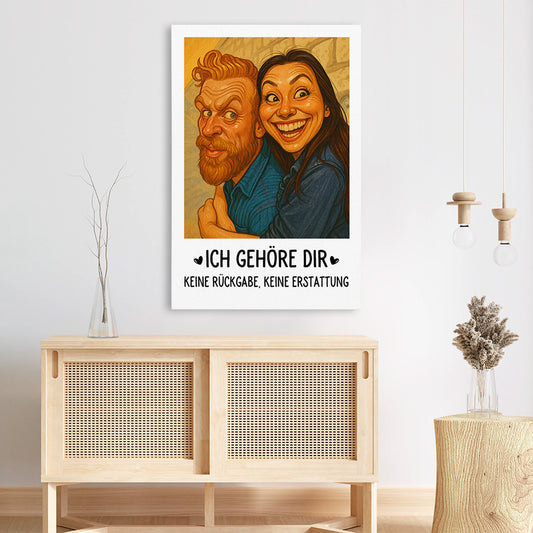 5273CGE3 ich gehore dir personalisierte leinwand paar mit foto 5273C3M5G