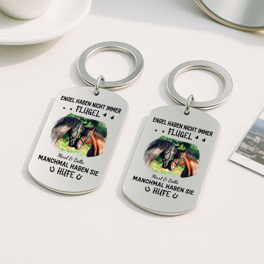 5297JGE2 engel gibts auch mit hufen schlusselanhanger pferd personalisiert_ foto zur erinnerung 5297JKQ5U