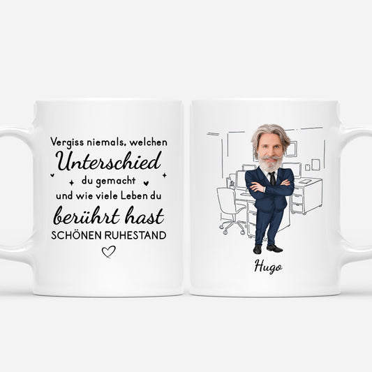 5307MGE1 alles gute zum ruhestand personalisierte tasse abschied kollegin_ kollege mit gesicht 5307M3TMO