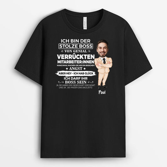 5338AGE1 ich bin der stolze boss personalisiertes t shirt mit bild_ chef mit gesicht lustig 5338ATL0O