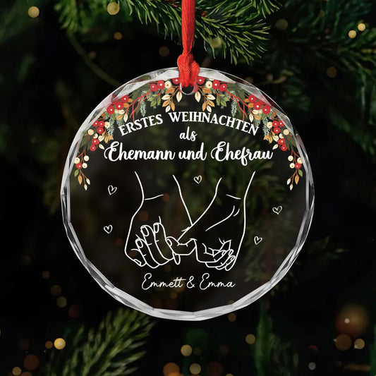 5343OGE1 erstes weihnachten als ehemann und ehefrau personalisierter weihnachtsschmuck_ aus glas fur paar 5343OKMAG