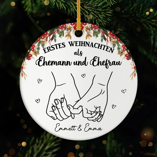 5343OGE1 erstes weihnachten als ehemann und ehefrau personalisierter weihnachtsschmuck_ aus keramik fur paar 5343OKV0G