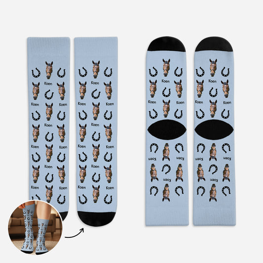 5344JGE1 pferd mit gesicht personalisierte socken foto_ 5344J8LTU_e9a21e34 86f6 4fde a72a a667d2c2464c