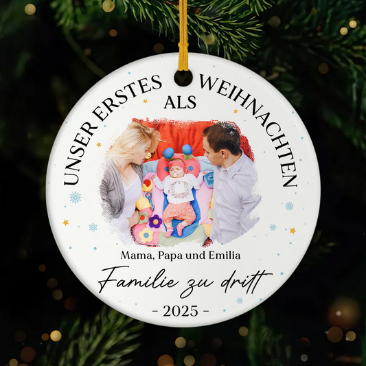 5350OGE1 unser erstes weihnachten als familie personalisierter weihnachtsschmuck_ aus keramik familie mit foto 5350OKU5I