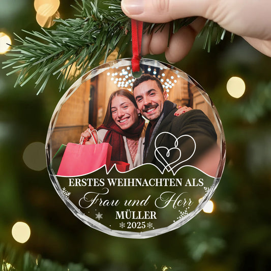 5355OGE2 erstes weihnachten personalisierter weihnachtsschmuck_ aus glas paar mit foto 5355OTLQG