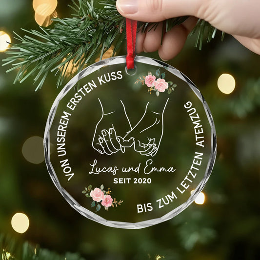 5359OGE2 von unserem ersten kuss bis zum letzten atemzug personalisierte glas ornamente paar 5359O8HTG