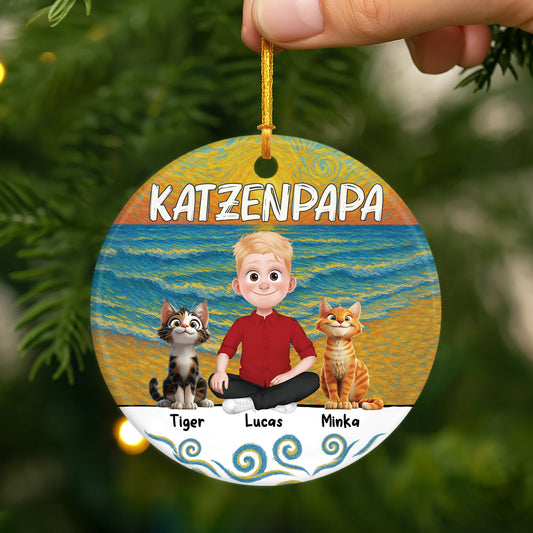 5361OGE2 katzenmama cartoon personalisierte keramik ornamente_ katze 5361O3UND